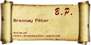 Breznay Péter névjegykártya